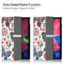 For Lenovo Tab P11 (TB-J606F) Custer Painted Pattern Horizontal Flip Smart Flat PU Leather Case with Sleep / Wake-up Function & 3-Fold Holder(Color Butterfly)