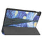 For Lenovo Tab P11 (TB-J606F) Custer Painted Pattern Horizontal Flip Smart Flat PU Leather Case with Sleep / Wake-up Function & 3-Fold Holder(Starry Sky)