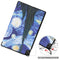 For Lenovo Tab P11 (TB-J606F) Custer Painted Pattern Horizontal Flip Smart Flat PU Leather Case with Sleep / Wake-up Function & 3-Fold Holder(Starry Sky)