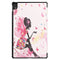For Lenovo Tab P11 (TB-J606F) Custer Painted Pattern Horizontal Flip Smart Flat PU Leather Case with Sleep / Wake-up Function & 3-Fold Holder(Elf Girl)