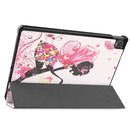 For Lenovo Tab P11 (TB-J606F) Custer Painted Pattern Horizontal Flip Smart Flat PU Leather Case with Sleep / Wake-up Function & 3-Fold Holder(Elf Girl)