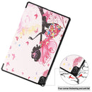 For Lenovo Tab P11 (TB-J606F) Custer Painted Pattern Horizontal Flip Smart Flat PU Leather Case with Sleep / Wake-up Function & 3-Fold Holder(Elf Girl)