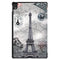 For Lenovo Tab P11 (TB-J606F) Custer Painted Pattern Horizontal Flip Smart Flat PU Leather Case with Sleep / Wake-up Function & 3-Fold Holder(Retro Tower)