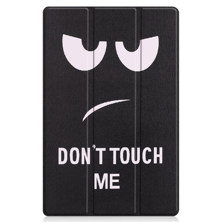 For Lenovo Tab P11 (TB-J606F) Custer Painted Pattern Horizontal Flip Smart Flat PU Leather Case with Sleep / Wake-up Function & 3-Fold Holder(Big Eye ME)