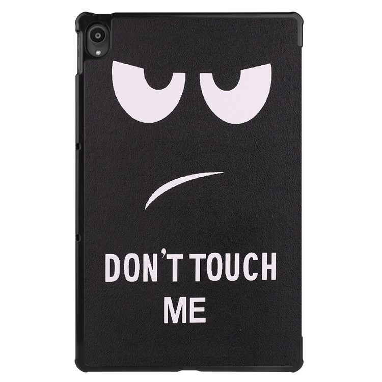 For Lenovo Tab P11 (TB-J606F) Custer Painted Pattern Horizontal Flip Smart Flat PU Leather Case with Sleep / Wake-up Function & 3-Fold Holder(Big Eye ME)