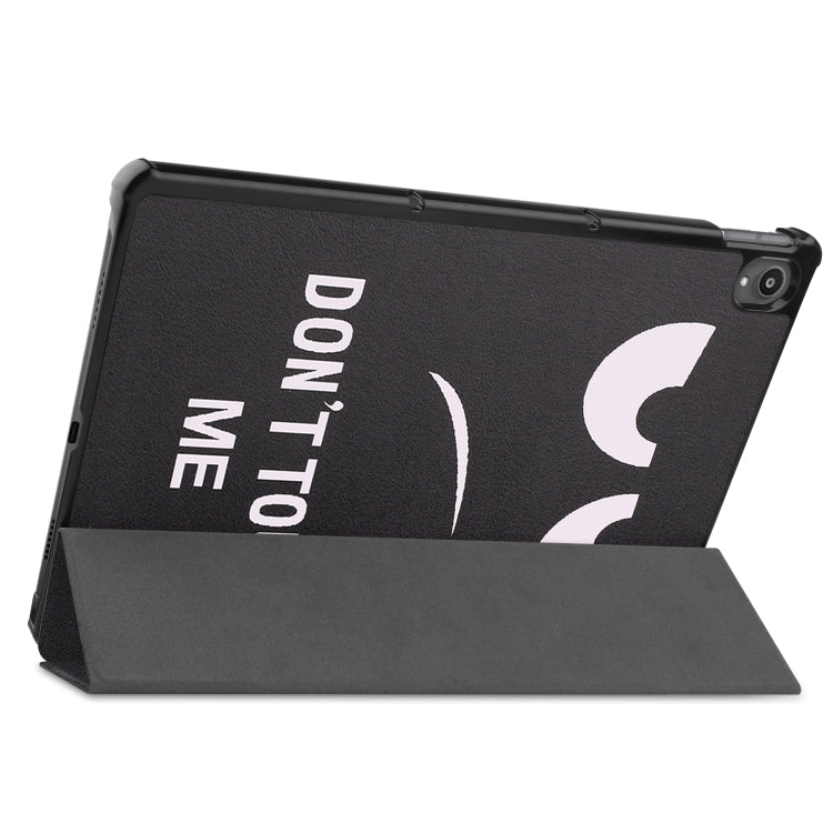For Lenovo Tab P11 (TB-J606F) Custer Painted Pattern Horizontal Flip Smart Flat PU Leather Case with Sleep / Wake-up Function & 3-Fold Holder(Big Eye ME)