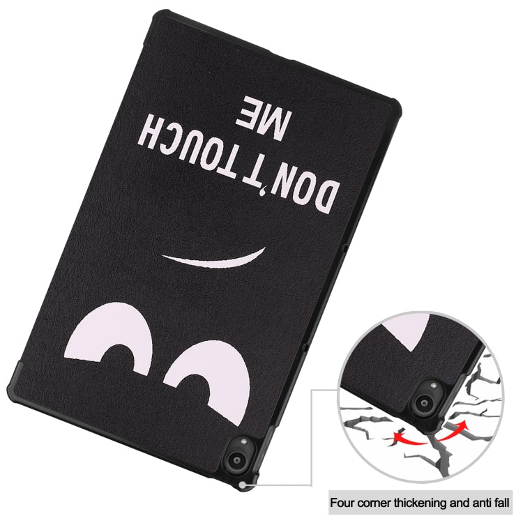 For Lenovo Tab P11 (TB-J606F) Custer Painted Pattern Horizontal Flip Smart Flat PU Leather Case with Sleep / Wake-up Function & 3-Fold Holder(Big Eye ME)