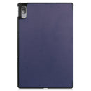 For Lenovo Tab P11 Pro (TB-XJ706F) Custer Texture Horizontal Flip Leather Case with Three-folding Holder & Sleep / Wake-up Function(Dark Blue)