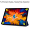 For Lenovo Tab P11 Pro (TB-XJ706F) Custer Texture Horizontal Flip Leather Case with Three-folding Holder & Sleep / Wake-up Function(Dark Blue)