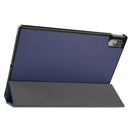 For Lenovo Tab P11 Pro (TB-XJ706F) Custer Texture Horizontal Flip Leather Case with Three-folding Holder & Sleep / Wake-up Function(Dark Blue)