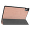 For Lenovo Tab P11 Pro (TB-XJ706F) Custer Texture Horizontal Flip Leather Case with Three-folding Holder & Sleep / Wake-up Function(Rose Gold)