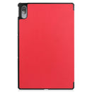 For Lenovo Tab P11 Pro (TB-XJ706F) Custer Texture Horizontal Flip Leather Case with Three-folding Holder & Sleep / Wake-up Function(Red)