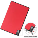 For Lenovo Tab P11 Pro (TB-XJ706F) Custer Texture Horizontal Flip Leather Case with Three-folding Holder & Sleep / Wake-up Function(Red)