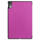 For Lenovo Tab P11 Pro (TB-XJ706F) Custer Texture Horizontal Flip Leather Case with Three-folding Holder & Sleep / Wake-up Function(Purple)