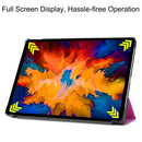 For Lenovo Tab P11 Pro (TB-XJ706F) Custer Texture Horizontal Flip Leather Case with Three-folding Holder & Sleep / Wake-up Function(Purple)