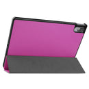 For Lenovo Tab P11 Pro (TB-XJ706F) Custer Texture Horizontal Flip Leather Case with Three-folding Holder & Sleep / Wake-up Function(Purple)