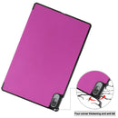 For Lenovo Tab P11 Pro (TB-XJ706F) Custer Texture Horizontal Flip Leather Case with Three-folding Holder & Sleep / Wake-up Function(Purple)