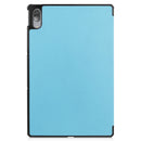 For Lenovo Tab P11 Pro (TB-XJ706F) Custer Texture Horizontal Flip Leather Case with Three-folding Holder & Sleep / Wake-up Function(Sky Blue)