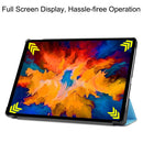 For Lenovo Tab P11 Pro (TB-XJ706F) Custer Texture Horizontal Flip Leather Case with Three-folding Holder & Sleep / Wake-up Function(Sky Blue)