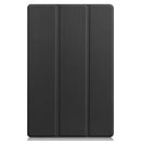 For Lenovo Tab P11 TB-J606F /Tab P11 5G Three-folding Custer Texture Smart Leather Tablet Case(Black)