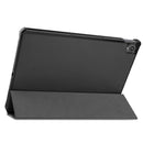 For Lenovo Tab P11 TB-J606F /Tab P11 5G Three-folding Custer Texture Smart Leather Tablet Case(Black)