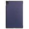 For Lenovo Tab P11 TB-J606F /Tab P11 5G Three-folding Custer Texture Smart Leather Tablet Case(Dark Blue)
