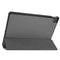 For Lenovo Tab P11 TB-J606F /Tab P11 5G Three-folding Custer Texture Smart Leather Tablet Case(Grey)