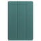 For Lenovo Tab P11 TB-J606F /Tab P11 5G Three-folding Custer Texture Smart Leather Tablet Case(Dark Green)