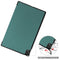 For Lenovo Tab P11 TB-J606F /Tab P11 5G Three-folding Custer Texture Smart Leather Tablet Case(Dark Green)