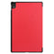For Lenovo Tab P11 TB-J606F /Tab P11 5G Three-folding Custer Texture Smart Leather Tablet Case(Red)