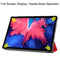 For Lenovo Tab P11 TB-J606F /Tab P11 5G Three-folding Custer Texture Smart Leather Tablet Case(Red)
