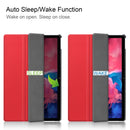 For Lenovo Tab P11 TB-J606F /Tab P11 5G Three-folding Custer Texture Smart Leather Tablet Case(Red)
