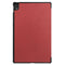 For Lenovo Tab P11 TB-J606F /Tab P11 5G Three-folding Custer Texture Smart Leather Tablet Case(Wine Red)