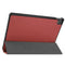 For Lenovo Tab P11 TB-J606F /Tab P11 5G Three-folding Custer Texture Smart Leather Tablet Case(Wine Red)