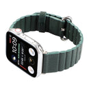 Loop Stripes Watch Band with Iron Buckle For Apple Watch Series 7 41mm / 6 & SE & 5 & 4 40mm / 3 & 2 & 1 38mm(Dark Green)