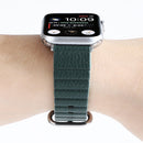 Loop Stripes Watch Band with Iron Buckle For Apple Watch Series 7 41mm / 6 & SE & 5 & 4 40mm / 3 & 2 & 1 38mm(Dark Green)