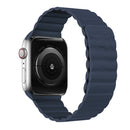 Two Loop Magnetic Watch Band For Apple Watch Series 7 45mm / 6 & SE & 5 & 4 44mm / 3 & 2 & 1 42mm(Navy Blue)
