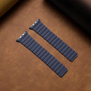 Two Loop Magnetic Watch Band For Apple Watch Series 7 45mm / 6 & SE & 5 & 4 44mm / 3 & 2 & 1 42mm(Navy Blue)