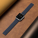 Two Loop Magnetic Watch Band For Apple Watch Series 7 45mm / 6 & SE & 5 & 4 44mm / 3 & 2 & 1 42mm(Navy Blue)