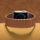 Two Loop Magnetic Watch Band For Apple Watch Series 7 45mm / 6 & SE & 5 & 4 44mm / 3 & 2 & 1 42mm(Brown)