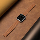 Two Loop Magnetic Watch Band For Apple Watch Series 7 45mm / 6 & SE & 5 & 4 44mm / 3 & 2 & 1 42mm(Brown)