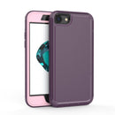360 All-inclusive Shockproof Precise Hole PC + TPU Protective Case For iPhone SE 2022 / SE 2020 / 8 / 7(Purple)