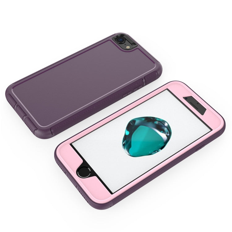 360 All-inclusive Shockproof Precise Hole PC + TPU Protective Case For iPhone SE 2022 / SE 2020 / 8 / 7(Purple)