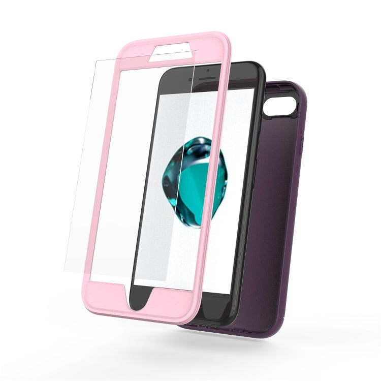 360 All-inclusive Shockproof Precise Hole PC + TPU Protective Case For iPhone SE 2022 / SE 2020 / 8 / 7(Purple)