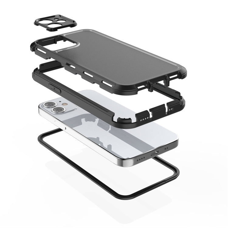360 All-inclusive Shockproof Precise Hole PC + TPU Protective Case For iPhone 12(Black)