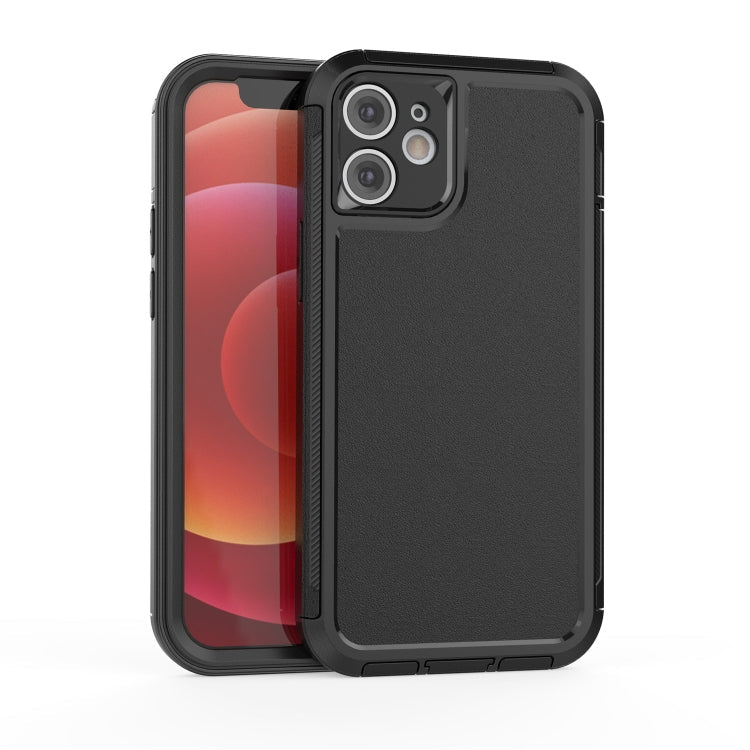 360 All-inclusive Shockproof Precise Hole PC + TPU Protective Case For iPhone 12(Black)