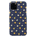 PC + Denim Texture Printing Protective Case For iPhone12 mini(Yellow Flower)