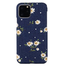PC + Denim Texture Printing Protective Case For iPhone12 mini(White Flower)