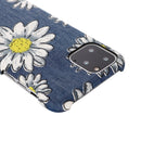 PC + Denim Texture Printing Protective Case For iPhone12 mini(Pink Peach Blossom)