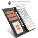 For iPhone SE 2022 / SE 2020 / 8 / 7 Fantasy Classic Skin-feel Calfskin Texture Magnetic Buckle Horizontal Flip PU Leather Case with Holder & Card Slot & Wallet(Black)